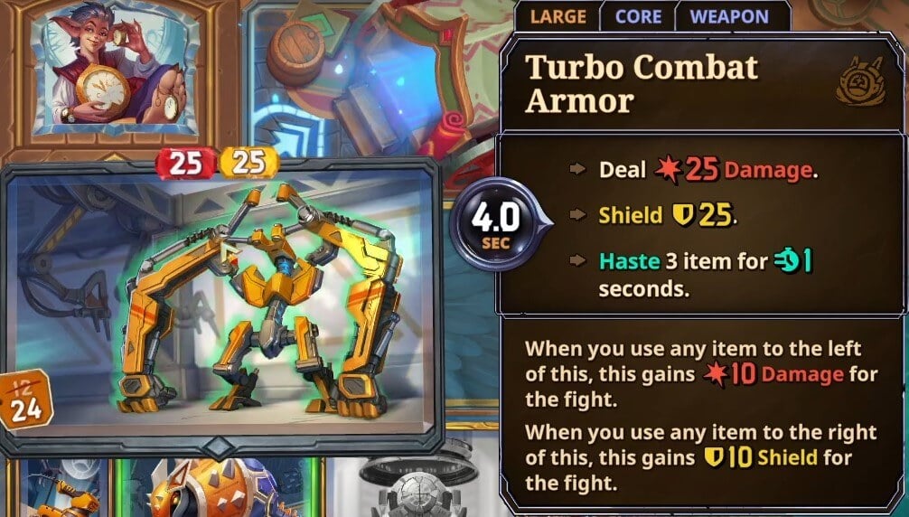 turbo combat armor core