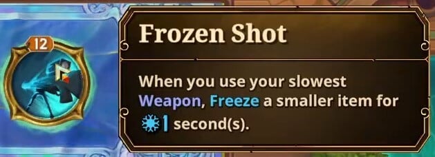 frozen shot skill