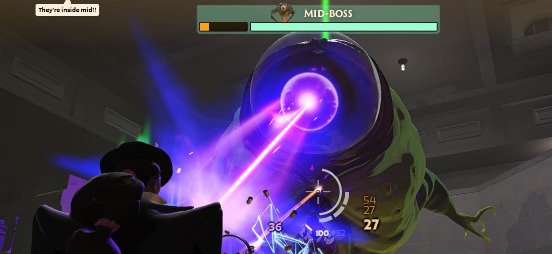 shooting mid boss shield