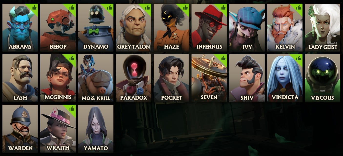 deadlock heroes roster