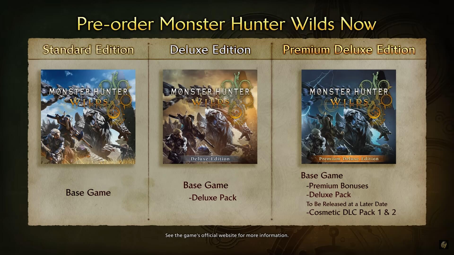 monster hunter wilds editions