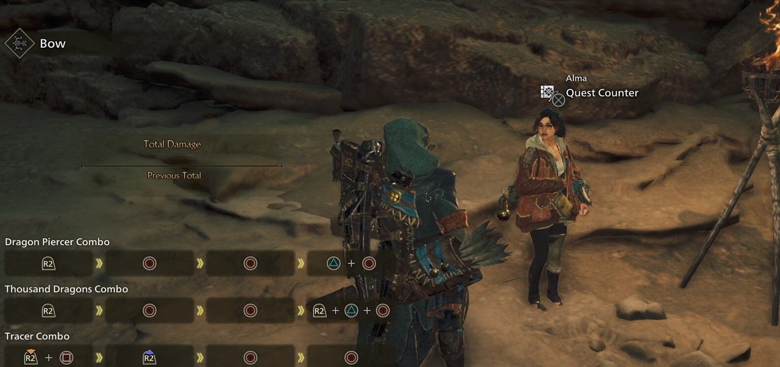 training area quest counter