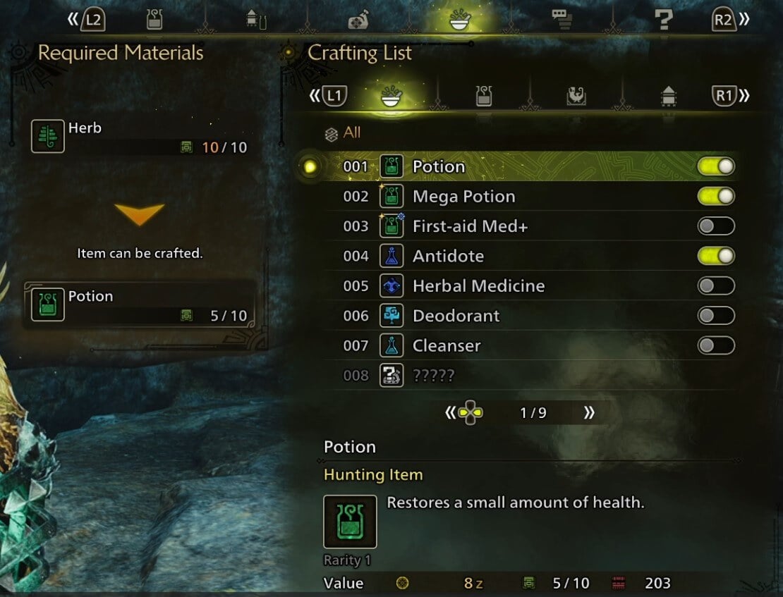 radial dial crafting