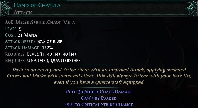 poe 2 hand of chayula