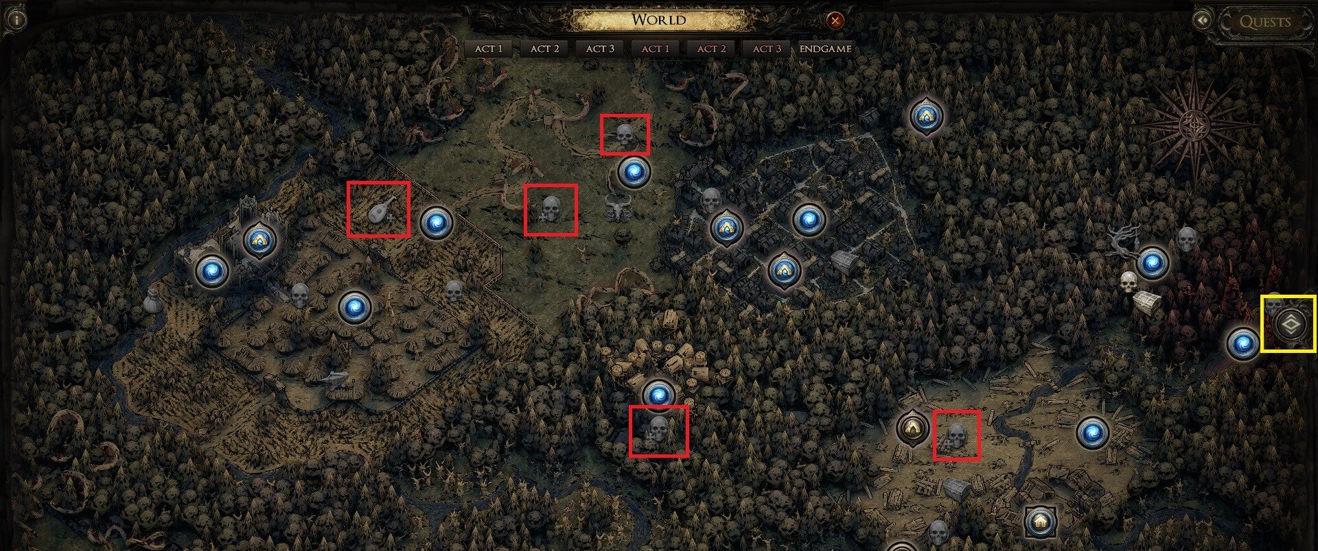 poe 2 permanent buff world map icons