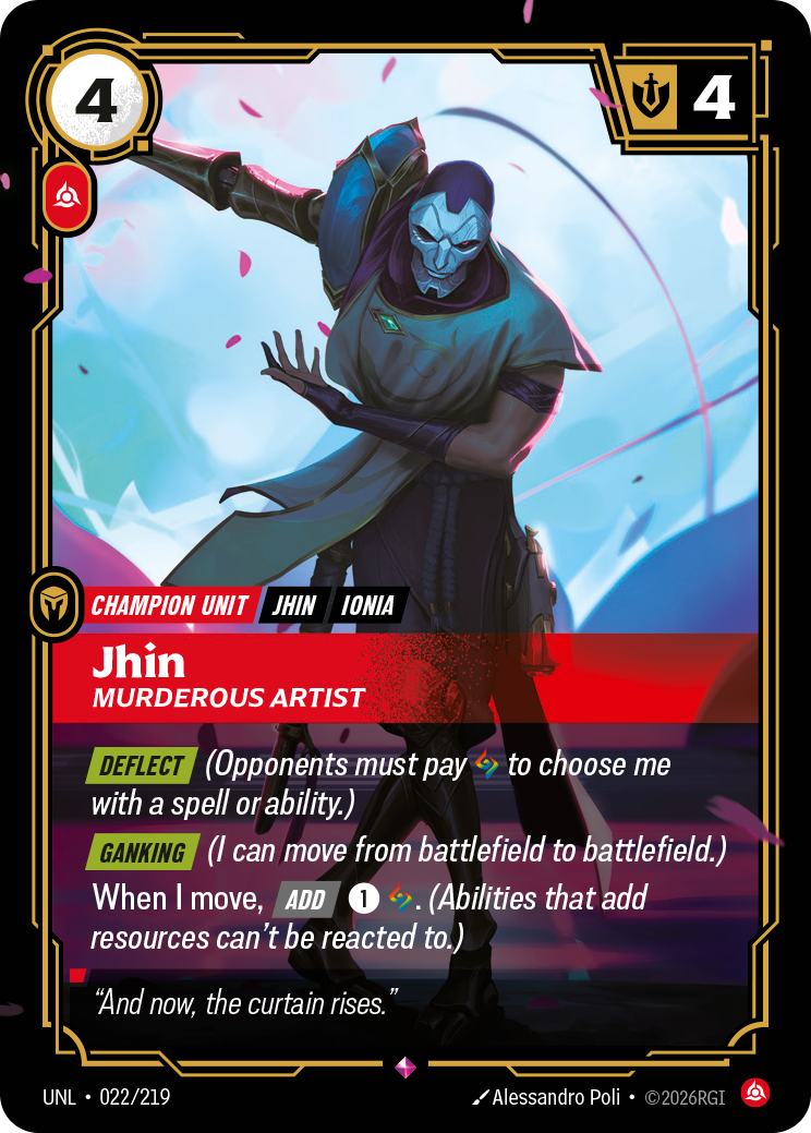 jhin murderous artist