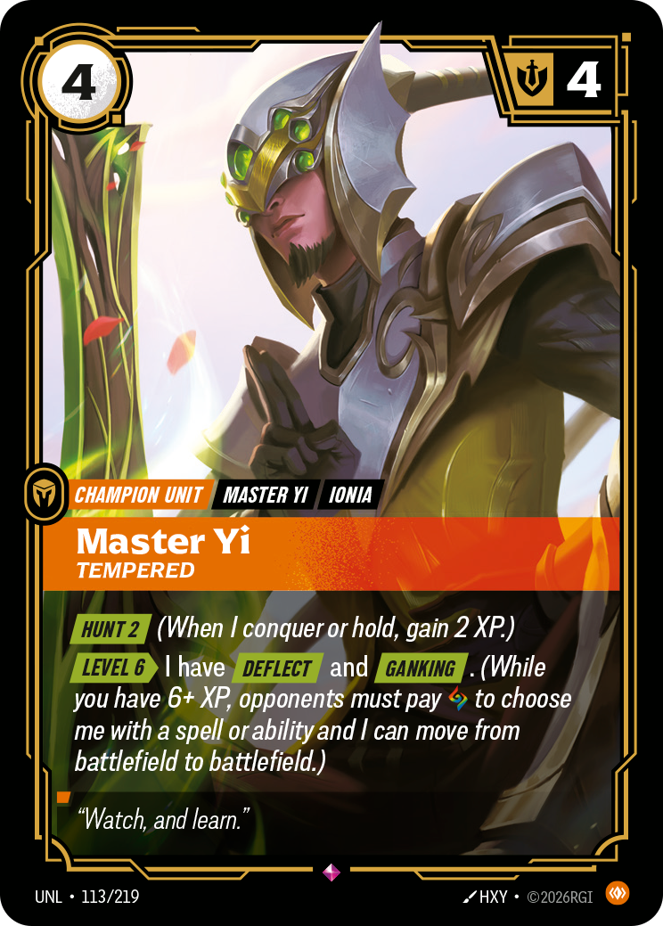 master yi tempered