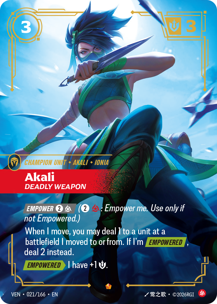 akali deadly weapon