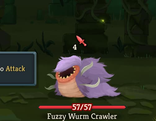 monsters act 1 overgrowth fuzzy wurm crawler