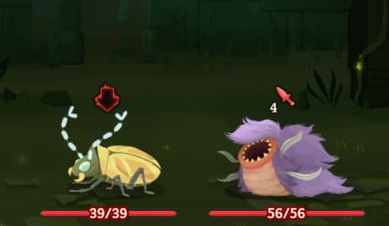 monsters act 1 overgrowth shrinker beetle fuzzy wurm crawler