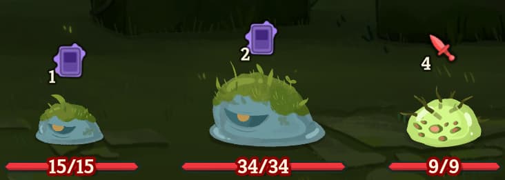 monsters act 1 overgrowth slime trio
