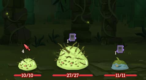 monsters act 1 overgrowth slime trio