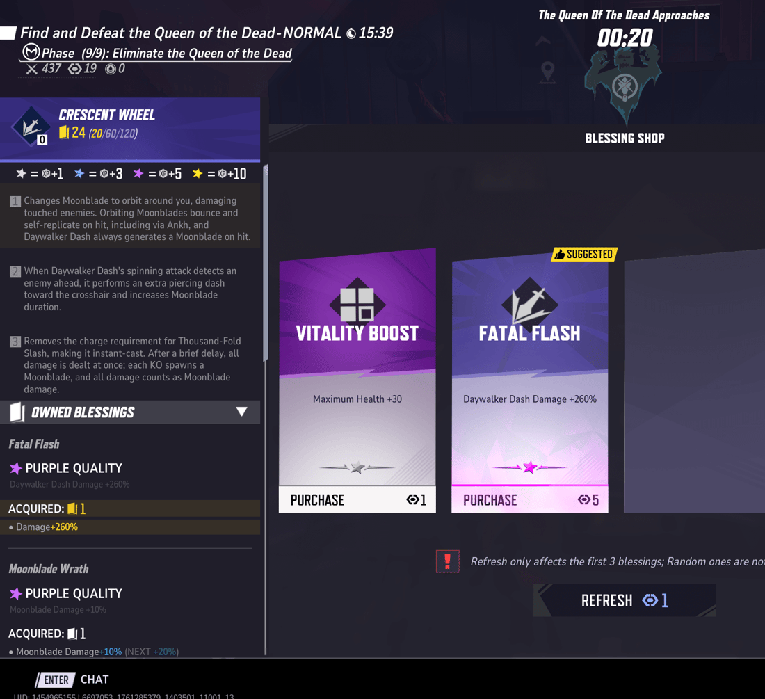 Blessing Ability Upgrade