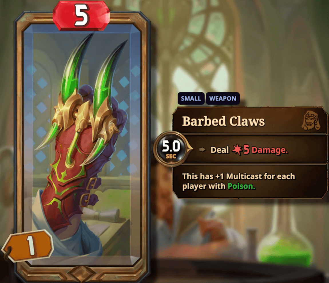barbed claws reveal