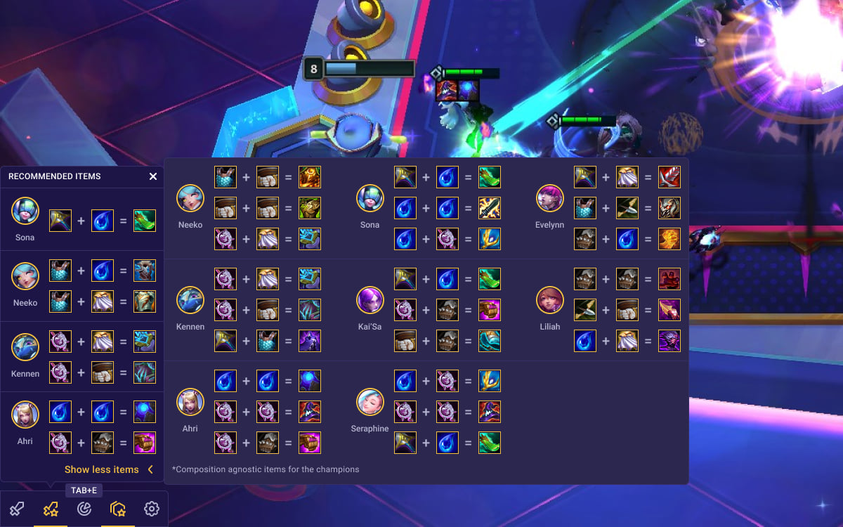 I made an Overlay for TFT that shows information over your game