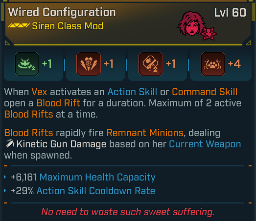 borderlands 4 configuration siren class mod