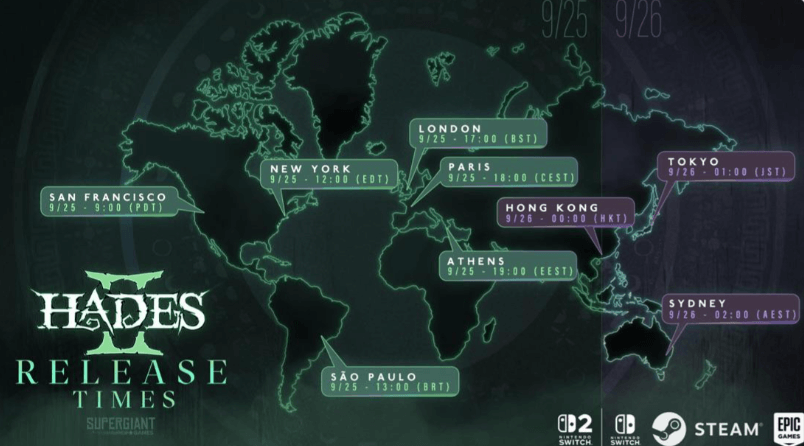 Hades 2 release times