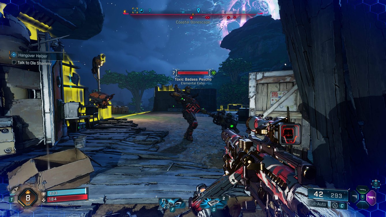 An enemy with an elemental affix