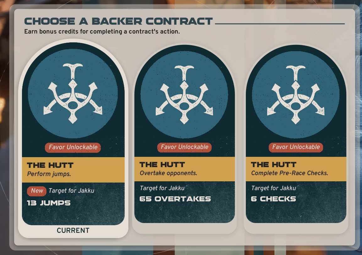 galactic racer backer contract