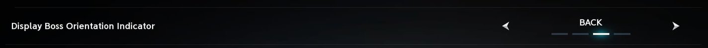 Back Indicator Setting