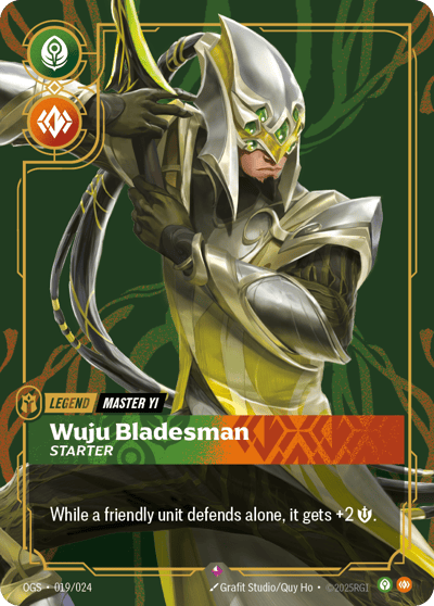 master yi wuju bladesman starter