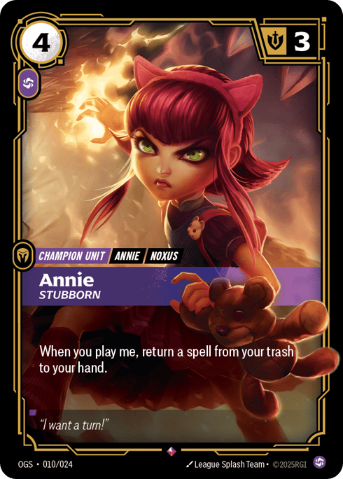 annie stubborn