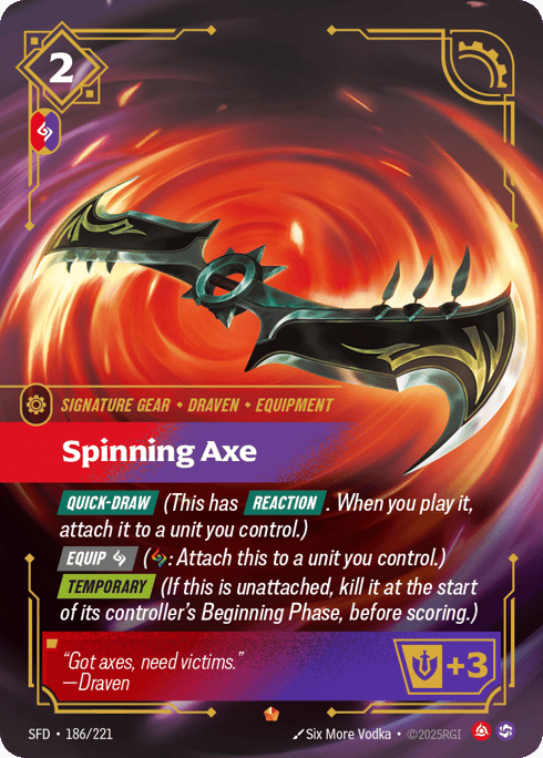 spinning axe