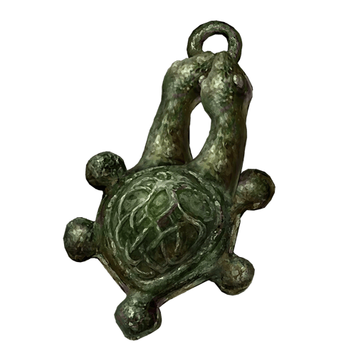 Green Turtle  Two-Headed Turtle Talisman