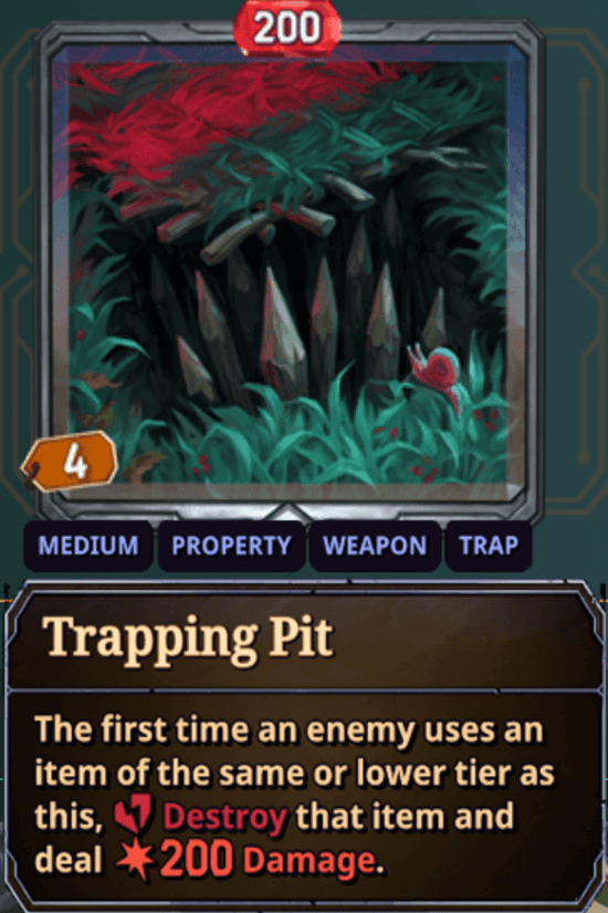 trapping pit