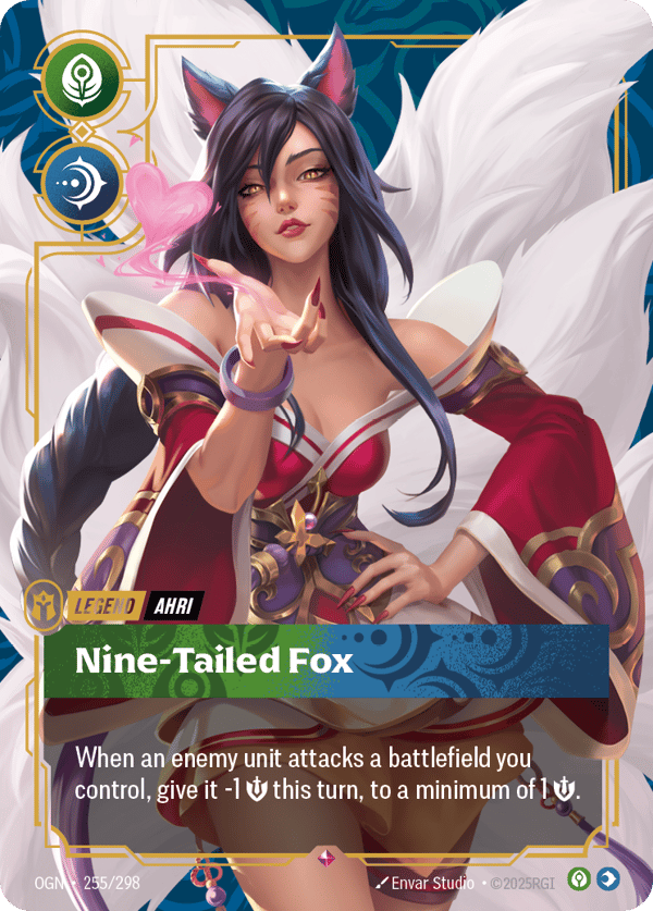 riftbound ahri nine-tailed fox