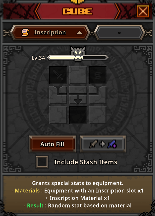 task bar hero cube inscription