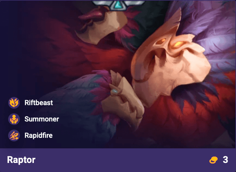 tft set 18 raptor