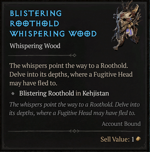 blistering roothold whispering wood