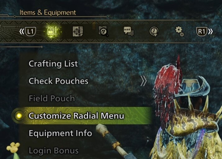 radial dial menu