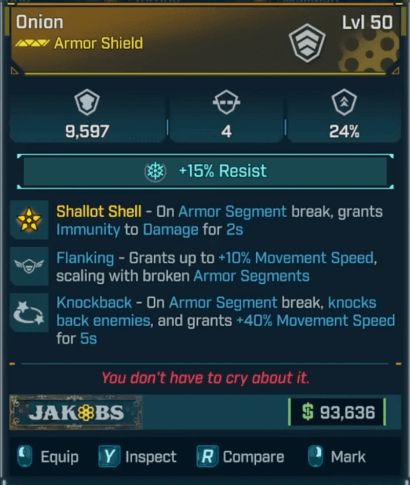 borderlands 4 onion armor shield