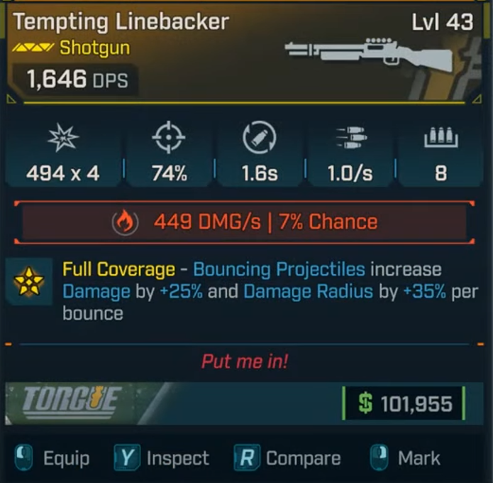 borderlands 4 linebacker shotgun