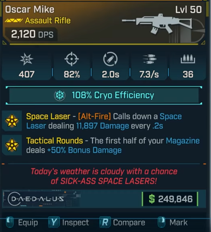 borderlands 4 oscar mike assault rifle