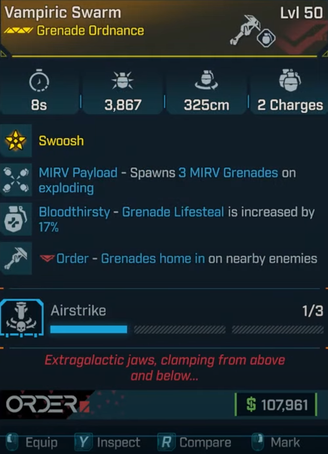 borderlands 4 swarm grenade