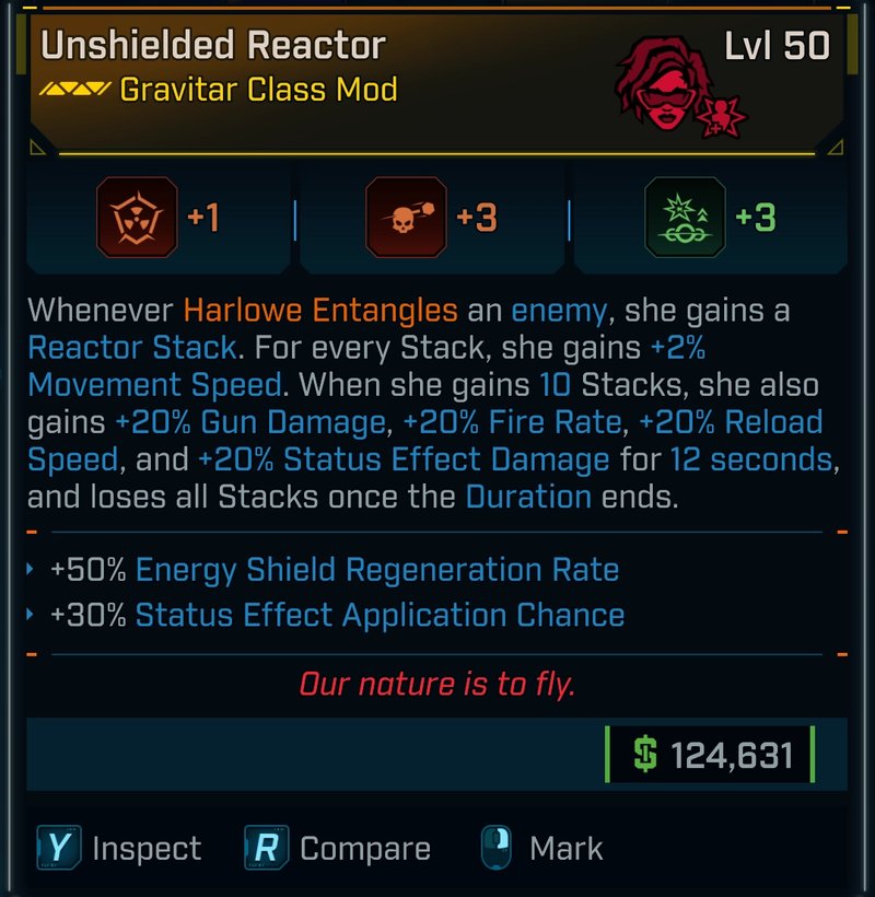 borderlands 4 unshielded reactor class mod