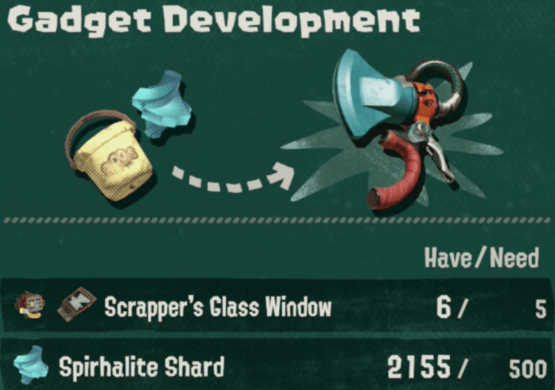 hideout ship construction gadget development materials