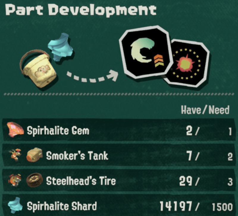 hideout ship construction part development materials