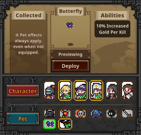 task bar hero pet butterfly