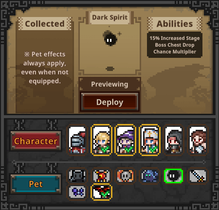 task bar hero pet dark spirit