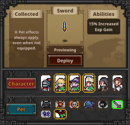 task bar hero pet sword