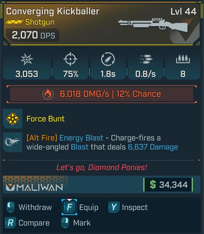 Kickballer legendary shotgun