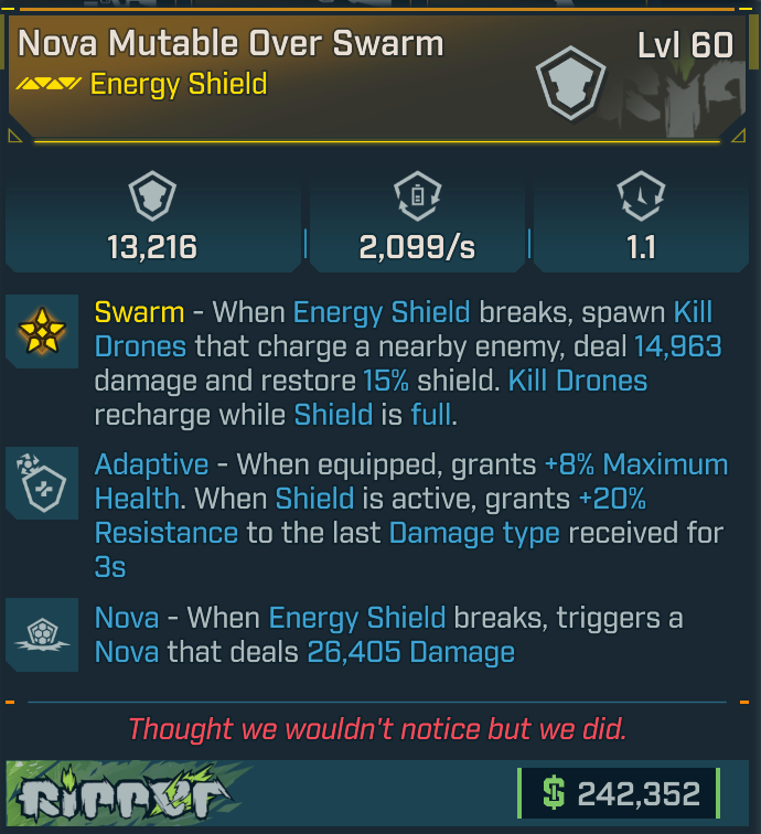 borderlands 4 Over Swarm Shield