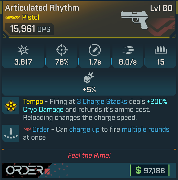 borderlands 4 Rhythm Pistol