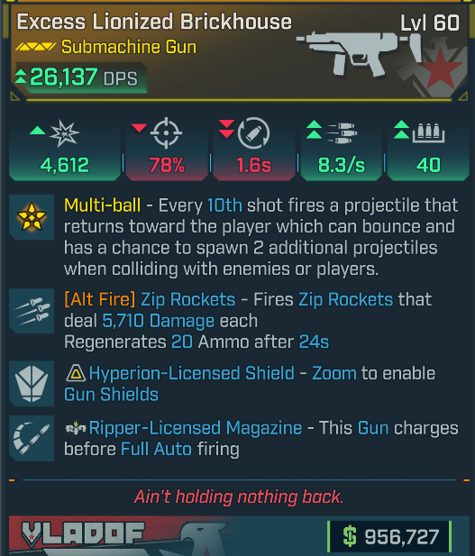 borderlands 4 Brickhouse SMG