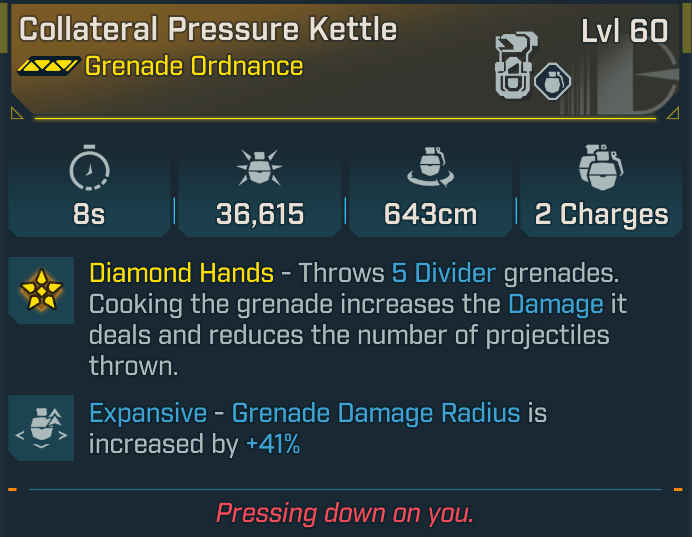 borderlands 4 Kettle grenade