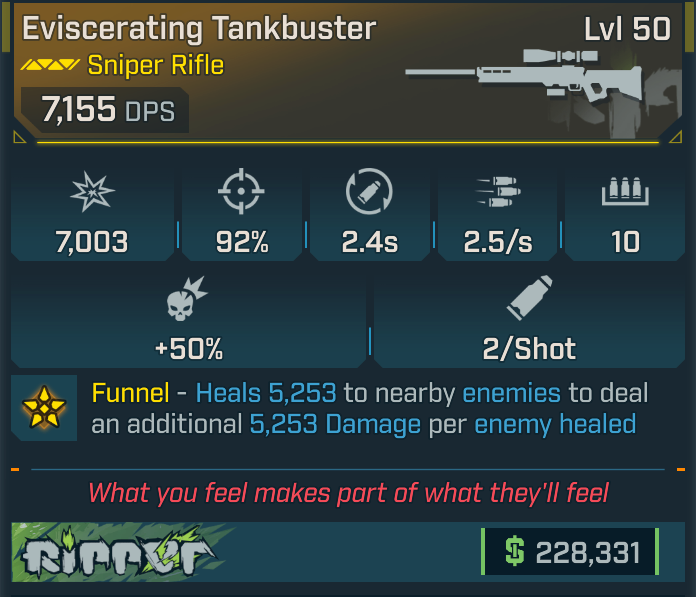 borderlands 4 Tankbuster sniper rifle